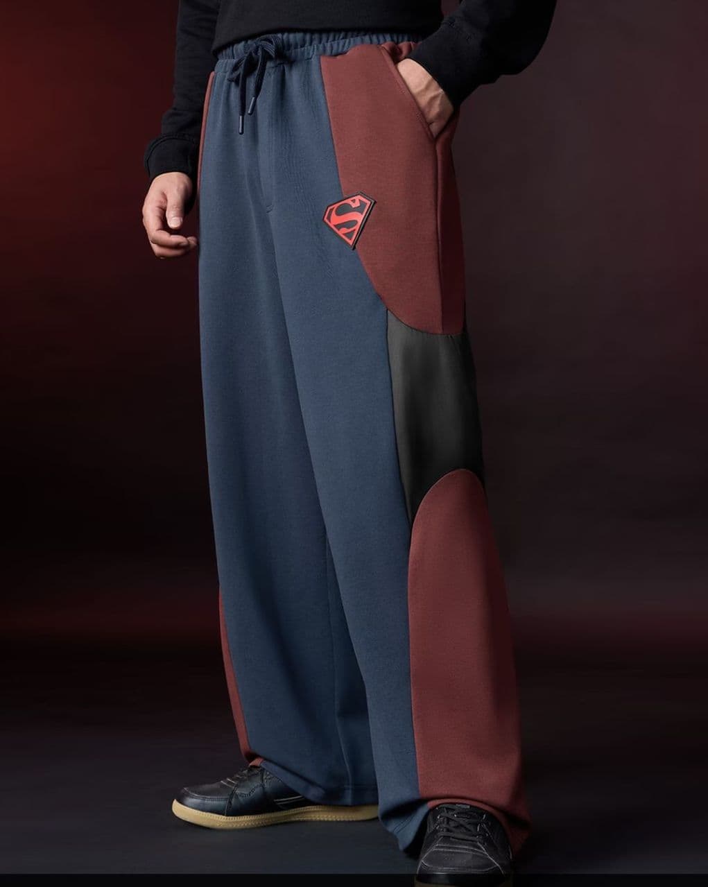 DC Superman: Heritage Colorblock Streetwear Joggers