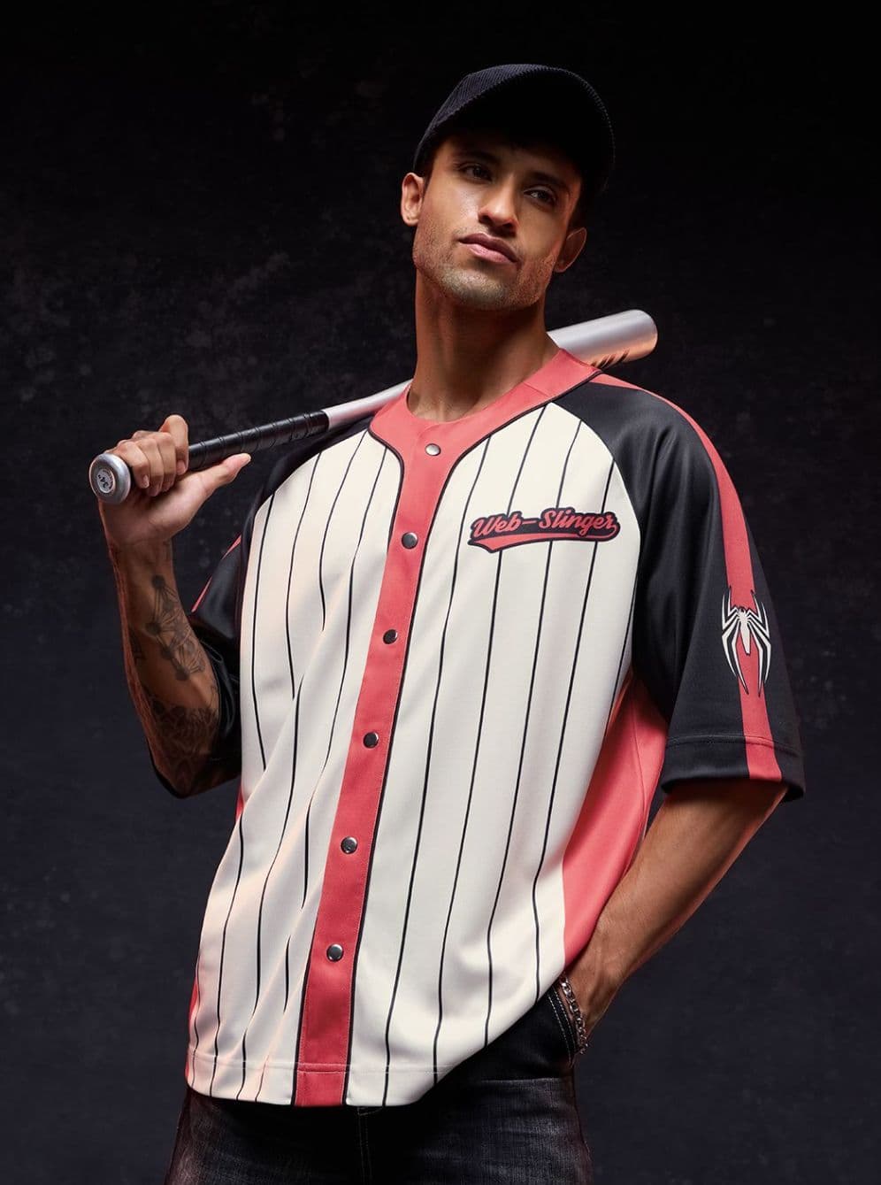 Spider-Man: Red Stripes Web-Slinger Baseball Shirt